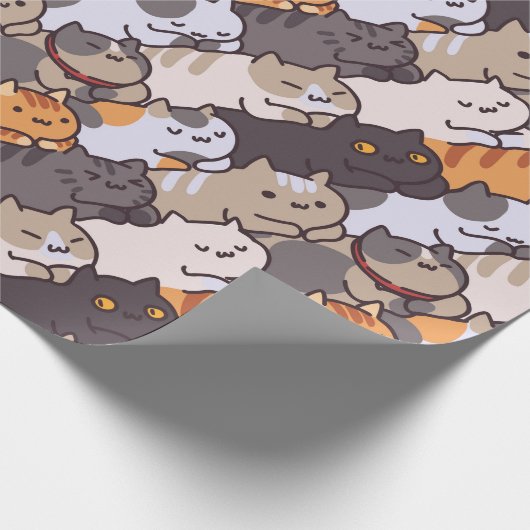 Schattig kattenpapier cadeaupapier (Hoek)