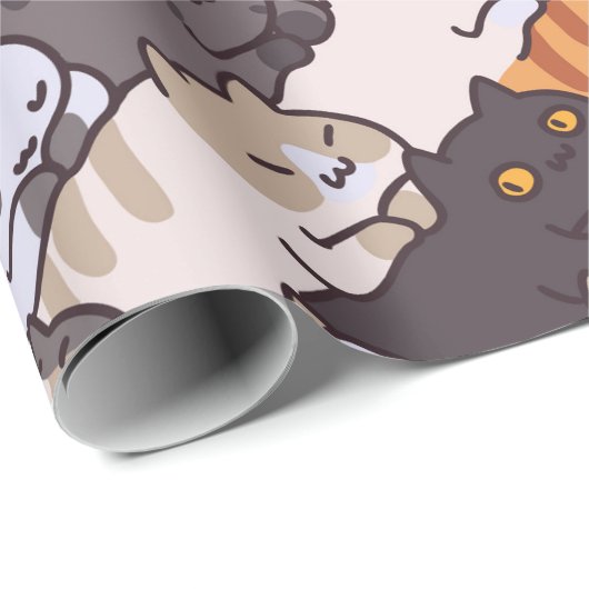 Schattig kattenpapier cadeaupapier (Rol Hoek)