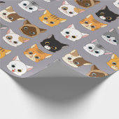 Schattig kattenpapier cadeaupapier (Hoek)