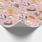 Schattig kattenpapier cadeaupapier (Hoek)