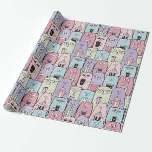 Schattig kattenpapier cadeaupapier