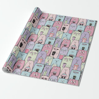 Schattig kattenpapier cadeaupapier