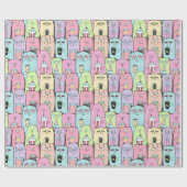 Schattig kattenpapier cadeaupapier (Vlak)