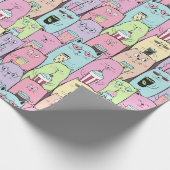Schattig kattenpapier cadeaupapier (Hoek)