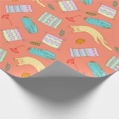 Schattig kattenpapier cadeaupapier (Hoek)