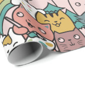Schattig kattenpapier cadeaupapier (Rol Hoek)