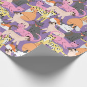 Schattig kattenpapier cadeaupapier (Hoek)