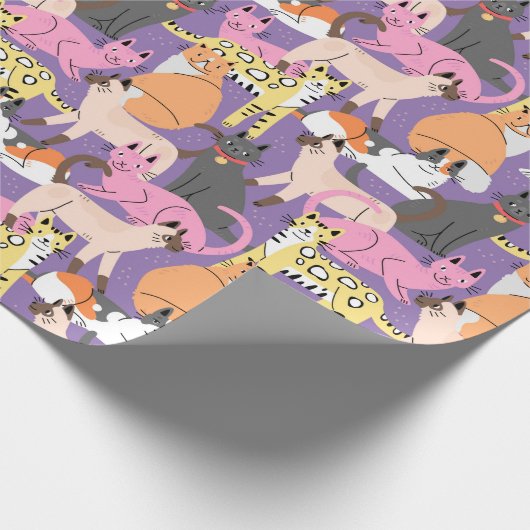 Schattig kattenpapier cadeaupapier (Hoek)