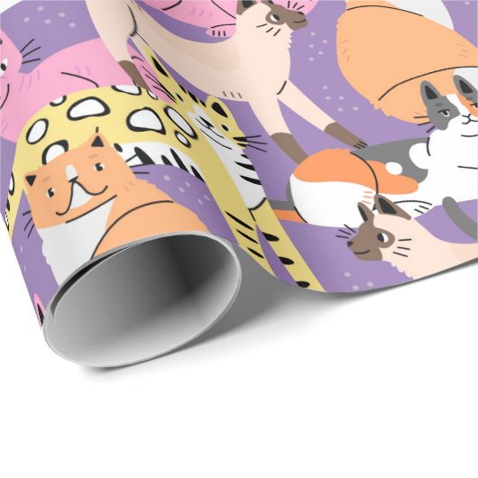 Schattig kattenpapier cadeaupapier (Rol Hoek)