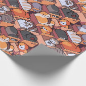 Schattig kattenpapier cadeaupapier (Hoek)