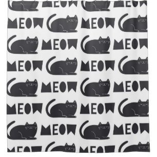 schattig kattenpatroon. illustratie douchegordijn