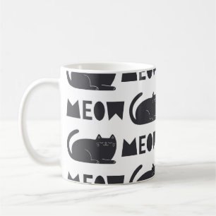 schattig kattenpatroon. illustratie koffiemok