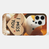 Schattig kattenpluche met oprechte boodschap iPhone hoesje (Achterkant horizontaal)