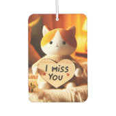 Schattig kattenpluche met oprechte boodschap luchtverfrisser (Voorkant)