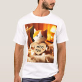 Schattig kattenpluche met oprechte boodschap t-shirt (Voorkant)