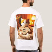 Schattig kattenpluche met oprechte boodschap t-shirt (Achterkant)