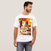 Schattig kattenpluche met oprechte boodschap t-shirt (Voorkant volledig)