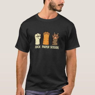 Schattig kattenpootje steen papier schaar spel int t-shirt