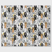 Schattig kattenpootpapier cadeaupapier (Vlak)