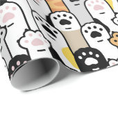Schattig kattenpootpapier cadeaupapier (Rol Hoek)