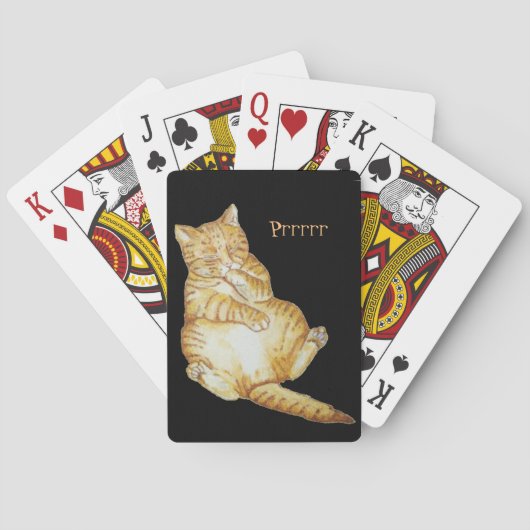 schattig kattenslaapgember kattenkeukenontwerp pokerkaarten (Achterkant)