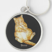 schattig kattenslaapgember kattenkeukenontwerp sleutelhanger (Voorkant)