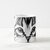 Schattig kattenzwart wit kat cadeau koffiemok (Center)