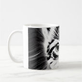 Schattig kattenzwart wit kat cadeau koffiemok (Links)