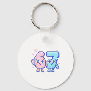 Schattig Kawaii 67 Zes Zeven Meme 6 7 Meisjes Ital Sleutelhanger