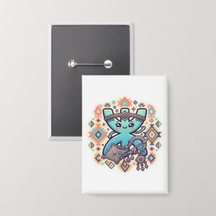 Schattig Kawaii Amazigh Yaz Symbool Berber Sticker Button