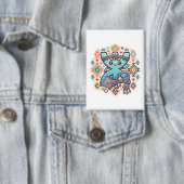 Schattig Kawaii Amazigh Yaz Symbool Berber Sticker Button (Insitu)