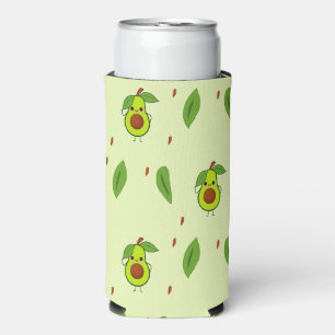 Schattig kawaii avocado patroon groen seltzer blikjeskoeler