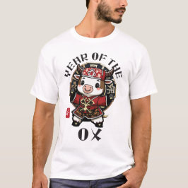 Schattig Kawaii Aziatisch Chinees Os Dierenriem Ma T-shirt