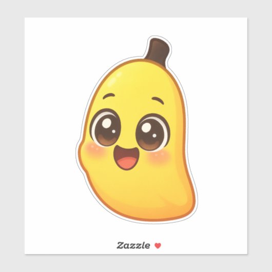 Schattig Kawaii Banaan Karakter Sticker (Vel)