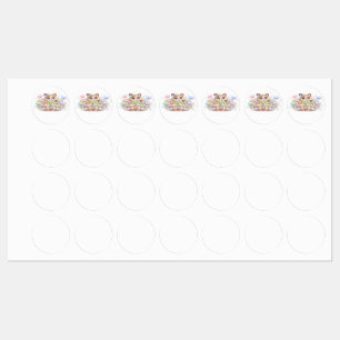 Schattig Kawaii Bedankt Voor Winkelen Kleine Kat S Labels