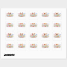Schattig Kawaii Beste Wensen Kat Pastel Roze Bloem