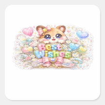 Schattig Kawaii Beste Wensen Kat Pastel Roze Bloem