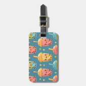 Schattig Kawaii Boba Drink Design Bagagelabel (Voorkant verticaal)