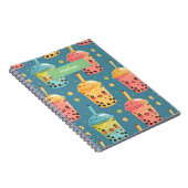 Schattig Kawaii Boba Drink Design Notitieboek (Rechterzijde)