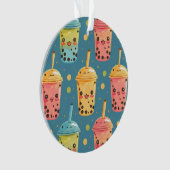 Schattig Kawaii Boba Drink Design Ornament (voorkant)