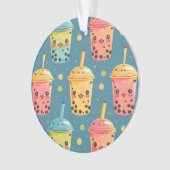 Schattig Kawaii Boba Drink Design Ornament (voorkant)