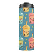 Schattig Kawaii Boba Drink Design Thermosbeker (Voorkant)