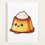 Schattig Kawaii Caramel Pudding Dessert Karakter Planner (Voorkant)