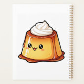 Schattig Kawaii Caramel Pudding Dessert Karakter Planner (Achterkant)