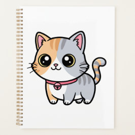 Schattig Kawaii Cartoon Kat Mascotte Planner