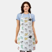 Schattig Kawaii Cats Pattern Schort (Gedragen)