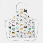 Schattig Kawaii Cats Pattern Schort (Voorkant)