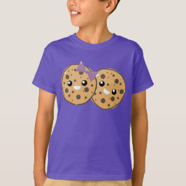 Schattig Kawaii Chocolate Chip Cookie Koppel T-shirt