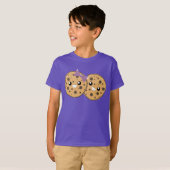 Schattig Kawaii Chocolate Chip Cookie Koppel T-shirt (Voorkant volledig)