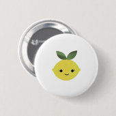 Schattig Kawaii Citroen Ronde Button 5,7 Cm (Voorkant /achterkant)